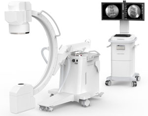 X-ray surgical installation type C-arc