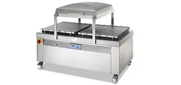 Машина C 550 является самой большой двухкамерной вакуумной машиной с вращающейся крышкой C-серии MULTIVAC. Каждая камера оснащена двумя сварочными планками. Машина C 550 может комплектоваться различными насосами и различным дополнительным оборудованием. Благодаря плоской рабочей поверхности она полностью пригодна к мойке и отвечает высочайшим гигиеническим стандартам.