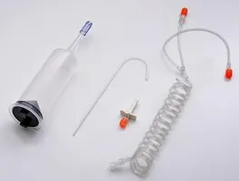 Syringe high-pressure flask, single for CT