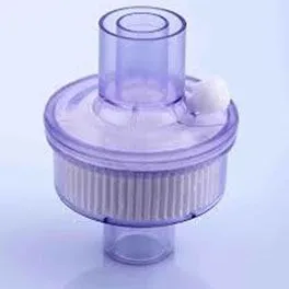 Disposable bacterial/viral filter with heat and moisture exchanger.