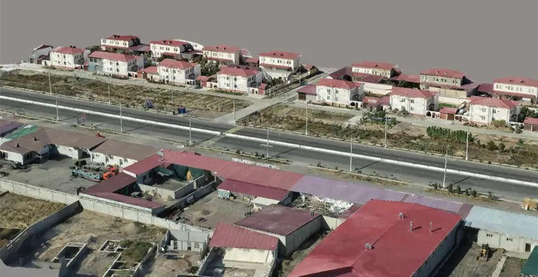 ФРАГМЕНТ 3D МОДЕЛИ ПОСЕЛКА ТОРКУРГАН ЗАНГИАТИНСКОГО РАЙОНА