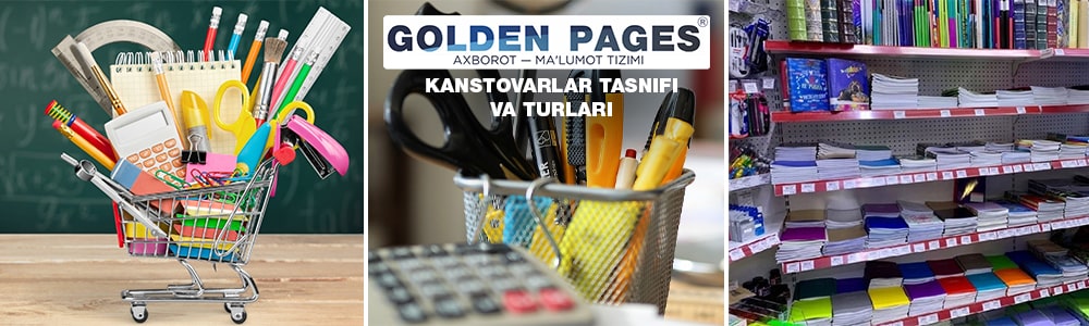 Kanstovarlar tovarlarning tasnifi va turlari