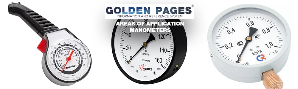 Areas of application manometers