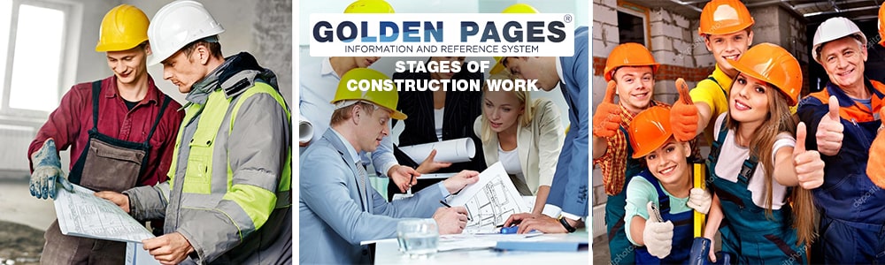 Stages of construction work