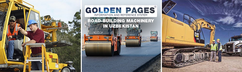 Road-building machinery in Tashkent in Uzbekistan
